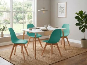 PROMOCJA Zielone krzesło KITO z bukowymi nogami II gatunek