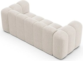 Kremowa sofa z tkaniny szenilowej 200 cm Lupine – Micadoni