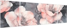 Obraz - Szkic kwiatów (170x50 cm)