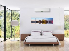 Obraz porannego nieba nad Szanghajem (170x50 cm)