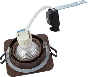 Zestaw 6 zaokrąglonych reflektorów wpuszczanych z ciemnego brązu GU10 50mm IP44 - Alberto