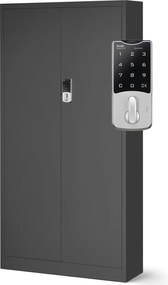 Szafa biurowa na akta otwierana na szyfr 90x40x185 cm Daniel antracyt