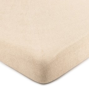 4Home prześcieradło frotte beżowy, 100 x 200 cm