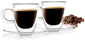 Zestaw 2 szklanek z podwójną ścianką Vialli Design Amo Espresso, 50 ml