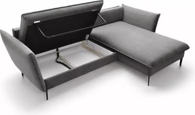 Narożnik Kaspian rozkładany z pojemnikiem na pościel funkcja spania 224x139 cm nowoczesny sofa rogowa