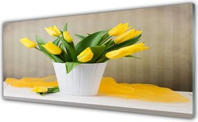 Szkło do Kuchni na Ścianę Wiosenna Kompozycja Tulipanów