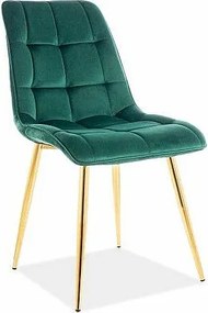 Krzesło CHIC VELVET GOLD zielone
