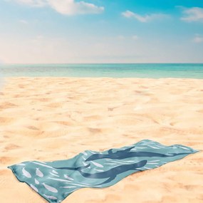 Niebieski ręcznik plażowy 90x180 cm Dolphin – DecoKing