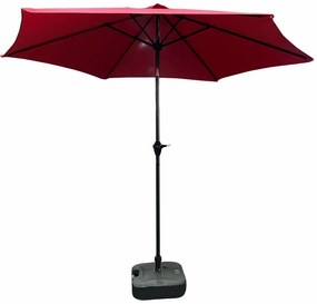Czerwony okrągły parasol ogrodowy - Ancor