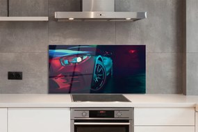 Panel szklany do Kuchni Światła Samochodowe