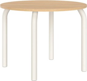 Okrągły stół z blatem w dekorze dębu ø 100 cm Meko – noo.ma