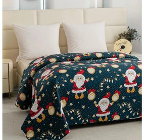Narzuta na łóżko SANTA, niebieska Rozmiar: 200 x 220 cm