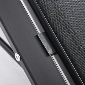 Outsunny Zestaw leżaków ogrodowych z stolikiem 2 sztuki Oddychająca tkanina Stabilna konstrukcja Czarny | Aosom PL