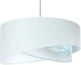 Biało-niebieska lampa wisząca z abażurem T4-A35