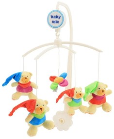 Baby Mix Karuzela nad łóżeczko Misie wczapeczkach, średnica 36 cm