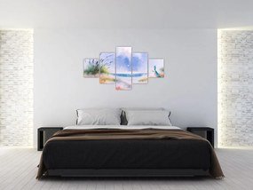 Obraz - Romantyczna plaża, obraz olejny (125x70 cm)