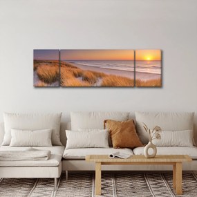 Obraz - Plaża o zachodzie słońca (170x50 cm)