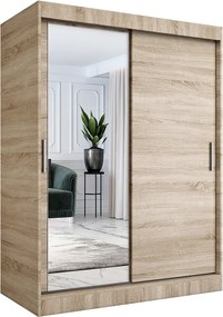 Szafa Przesuwna Dąb Sonoma Z Lustrem 150 Cm Z3-R34
