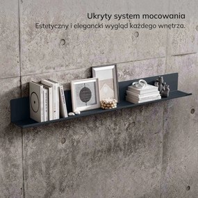 Półka wisząca JOANNE 1200 mm, antracytowa