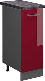 Szafka apteczna czerwony połysk 30x60x81.6 r-line