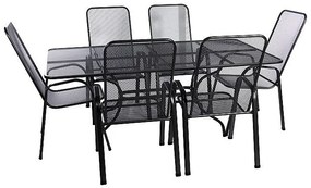 Metalowy zestaw ogrodowy SANDRA 1 + 6 stół 190x105 cm (CT310)