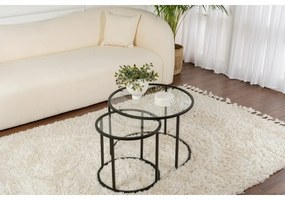 Zestaw stolików konferencyjnych Aurum Black 60 cm, 2 szt.