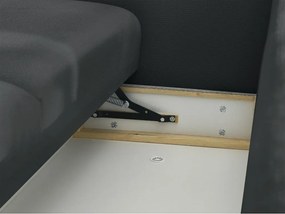 Czarna rozkładana/ze schowkiem sofa 265 cm Ezechiel – Bobochic Paris