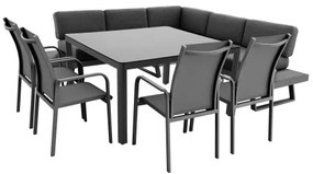 EXPERT PLUS AVERSA KERAMIK - zestaw ogrodowy aluminiowy 7-elementowy