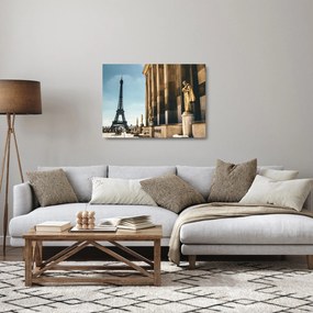 Obraz na szkle z placu Trocadero, Paryż (70x50 cm)