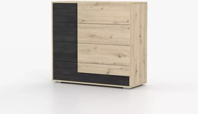 Komoda Norven 4-szufladowa w kolorze dąb artisan + sosna norweska