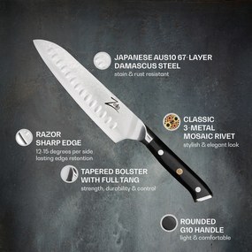 Zelite Infinity by Klarstein Alpha-Royal Japanese Nóż Santoku