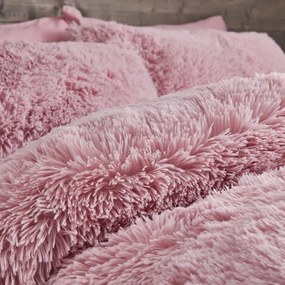 Różowa przedłużona pościel dwuosobowa 230x220 cm Cuddly Deep Pile – Catherine Lansfield