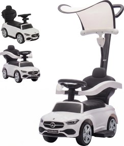 AIYAPLAY Jeździk do nauki chodzenia dla dzieci 1-3 lat z licencją Mercedes-Benz, barierka 360°, kierownica, biały | Aosom PL