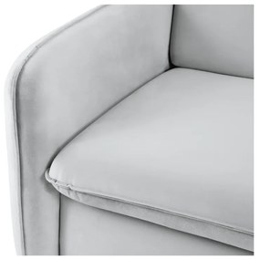 Jasnoszara aksamitna rozkładana sofa 194 cm Vienna – Cosmopolitan Design