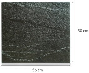 Szklana płyta ochronna ANTHRACITE SLATE na kuchenkę – duża, ZELLER