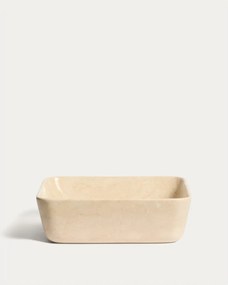 Beżowa kamienna umywalka 40x40 cm Darnen – Kave Home