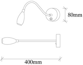 Kinkiet LED w kolorze złota Reading – Opviq lights
