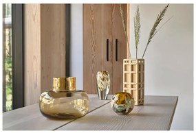 Beżowy ręcznie wykonany wazon z żywicy polimerowej (wysokość 30 cm) Lyng – Villa Collection
