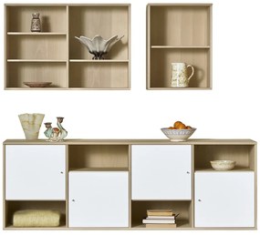 Biało-naturalny zestaw pod TV w dekorze dębu 176x61 cm Mistral – Hammel Furniture