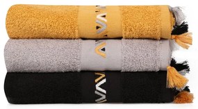 Bawełniane ręczniki frotte zestaw 3 szt. 50x90 cm Asorti – Foutastic