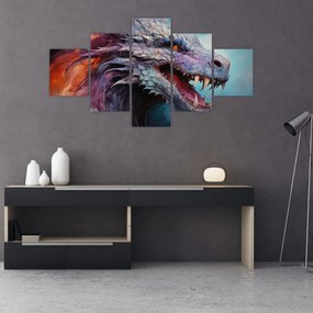 Obraz - Ilustracja przedstawiająca smoka (125x70 cm)