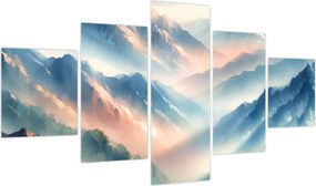 Obraz - Akwarelowe góry (125x70 cm)