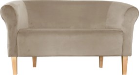 Sofa Milo tkanina Welur : Kolor nogi - Drewno, Kolor tkaniny - VELVET - MG09, Typ tkaniny - Velvet, Wysokość nogi - 20 cm