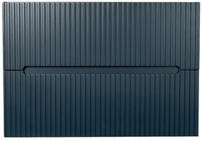 Szafka łazienkowa wisząca  ryflowana niebieska - 80 cm - PAVANI