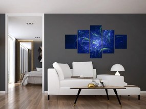 Obraz - niebieska abstrakcja (125x70 cm)