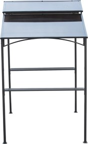Outsunny Pawilon grillowy z dachem ognioodpornym 2,5 x 1,5 m wiata grillowa z 2 półkami stal PC