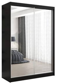 Szafa przesuwna - Debra 150 cm, czarny mat