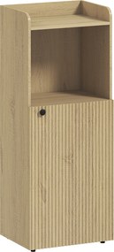 HOMCOM Szafka łazienkowa wnękowa z drzwiami, otwarta półka, regulowana półka, szafka łazienkowa, 40 x 31 x 104 cm, Gelbeiche