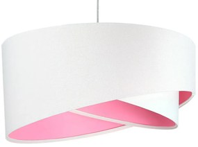Biało-różowa lampa wisząca z abażurem - 8X EX990 L1-F88