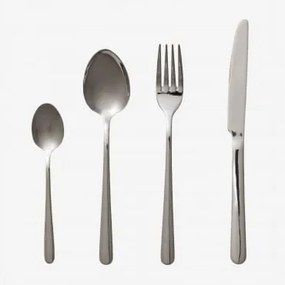 Zestaw Sztućców Ze Stali Nierdzewnej 16 Elementów Sornia Chrome - Sklum